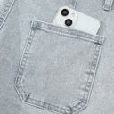  Scalloped Acid Wash High Waist Denim Shorts