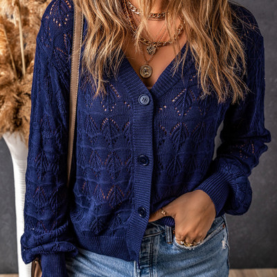 Scarlet Lightweight Front Crochet Cardigan