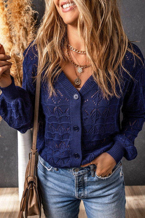 Scarlet Lightweight Front Crochet Cardigan