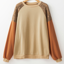  Scarlett Colorblock Drop Shoulder Sweatshirt