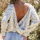  Scarlett Confetti Reversible Twist Sweater