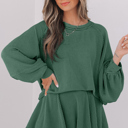  Scarlett Corded Lantern Sleeve Top