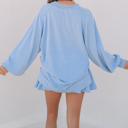  Scarlett Corded Lantern Sleeve Top