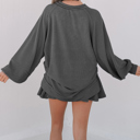  Scarlett Corded Lantern Sleeve Top