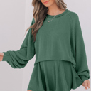  Scarlett Corded Lantern Sleeve Top