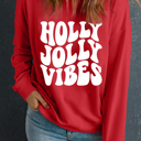 Red XL Scarlett Graphic Crewneck Christmas Sweatshirt