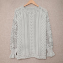  Scarlett Lace Pointelle Knit Sweater