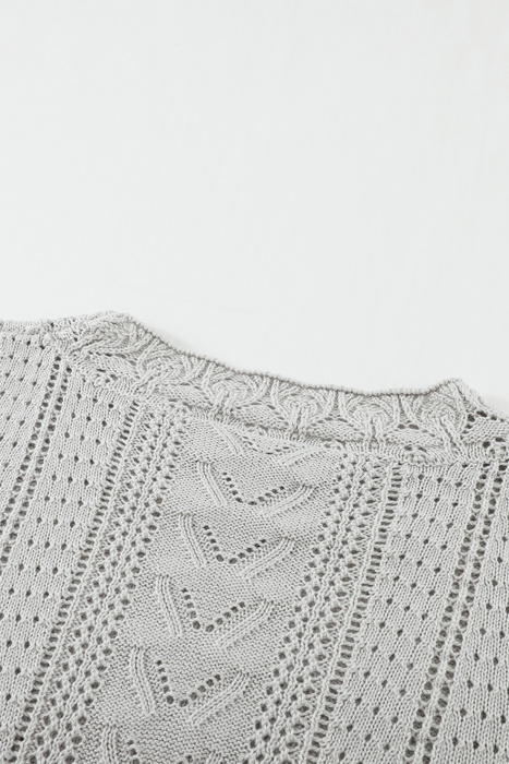 Scarlett Lace Pointelle Knit Sweater