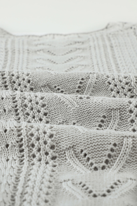 Scarlett Lace Pointelle Knit Sweater