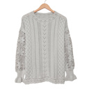  Scarlett Lace Pointelle Knit Sweater