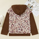  Scarlett Print Knit Patchwork Hoodie