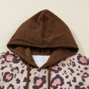  Scarlett Print Knit Patchwork Hoodie