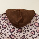  Scarlett Print Knit Patchwork Hoodie