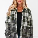 Black Small Scarlett Print Textured Knit Shacket