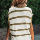  Scarlett Stripe Tie Open Side Sweater Knitted Top