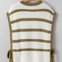  Scarlett Stripe Tie Open Side Sweater Knitted Top
