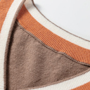  Scarlett Striped Trim Varsity Sweater