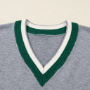  Scarlett Striped Trim Varsity Sweater