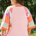  Selah Plus Size Floral Raglan Half Sleeve Top