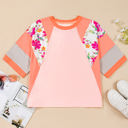  Selah Plus Size Floral Raglan Half Sleeve Top