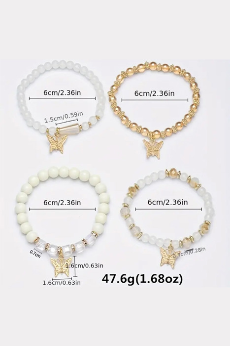 Selena Beaded 4pcs Bracelet Set