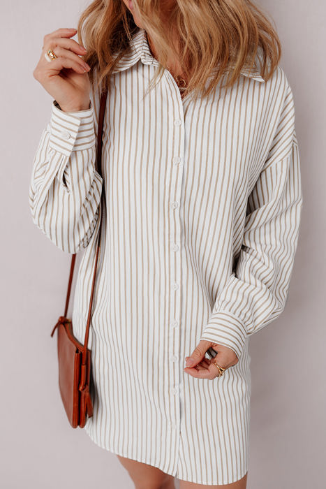 Selena Long Sleeve Button Up Shirt Dress