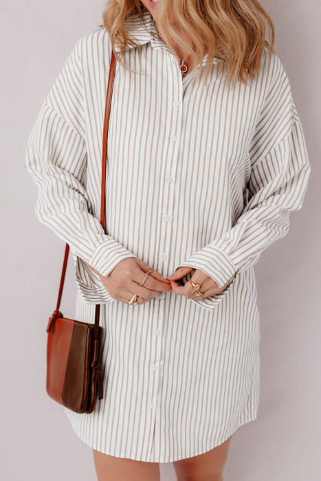 Selena Long Sleeve Button Up Shirt Dress