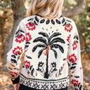  Selene Print Front Knit Cardigan