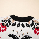  Selene Print Front Knit Cardigan