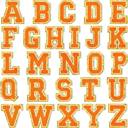 Orange A Self Adhesive Chenille Letters Patches