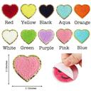 Black Heart Self Adhesive Chenille Shape Patches