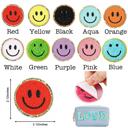 Black Smiley Face Self Adhesive Chenille Shape Patches