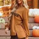  Sequin Happy Halloween Long Sleeve Top