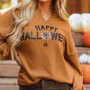  Sequin Happy Halloween Long Sleeve Top