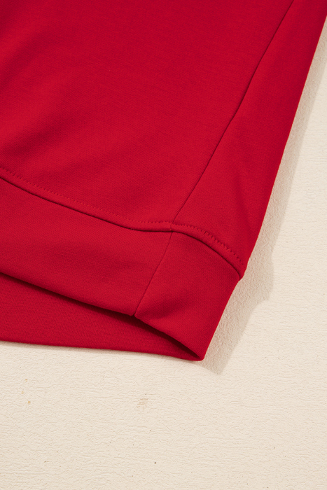 Seramya Striped Detail Varsity Sweatshirt