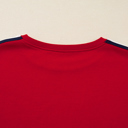  Seramya Striped Detail Varsity Sweatshirt