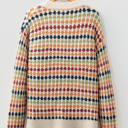  Seraxie Pattern Knit Front Sweater