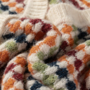  Seraxie Pattern Knit Front Sweater