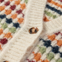  Seraxie Pattern Knit Front Sweater