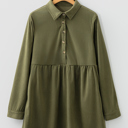 Green Small Serena Long Sleeve Mini Dress