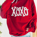  Serena XOXO Chenille Embroidered Pullover Sweatshirt