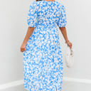  Shannon Floral V Neck Long Dress