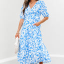  Shannon Floral V Neck Long Dress