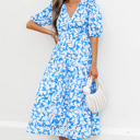  Shannon Floral V Neck Long Dress
