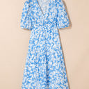  Shannon Floral V Neck Long Dress
