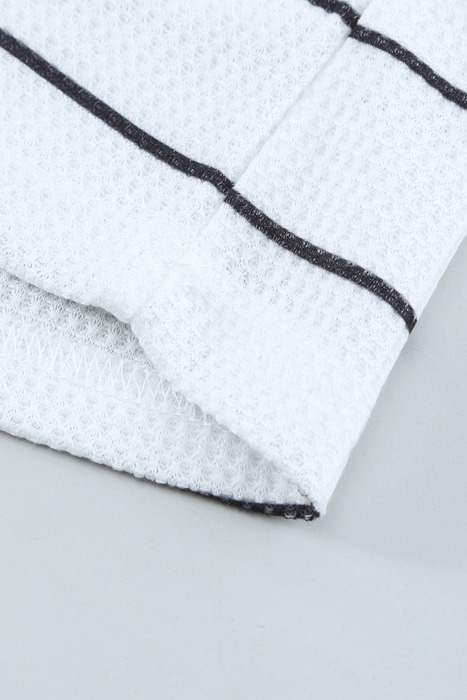 Simone Henley Waffle Knit Top