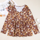  Skye Sleeve Babydoll Blouse Long Sleeve PLUS Top