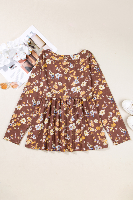 Skye Sleeve Babydoll Blouse Long Sleeve PLUS Top