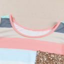  Skyla Sequin Pocket Patchwork Striped Tank Top