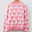  Skylar Heart Print Knit Sweater